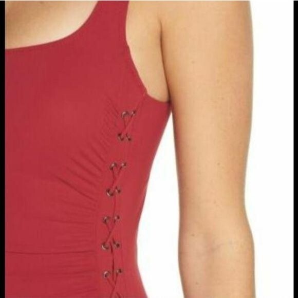 Profile by Gottex Grommet Lace Up Detail One-Piece Swimsuit - Picture 3 of 11